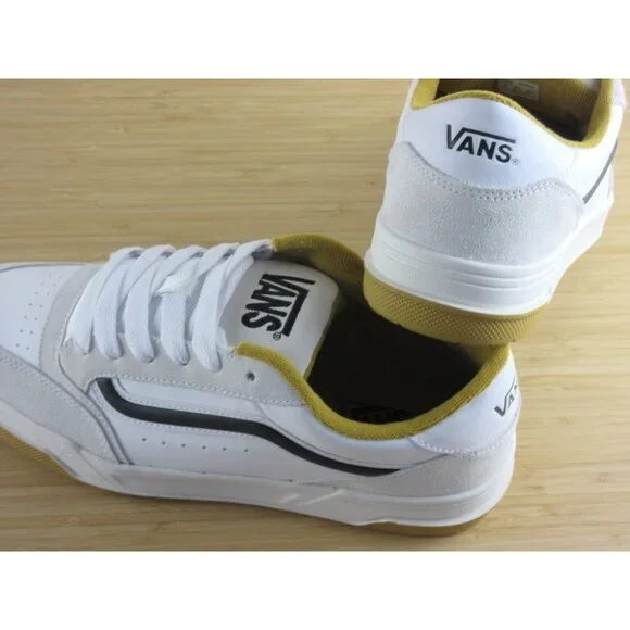 Vans Men's Hylane True White Harvest Gold Striped Lifestyle Shoes Size 10 NIB - Picture 6 of 7